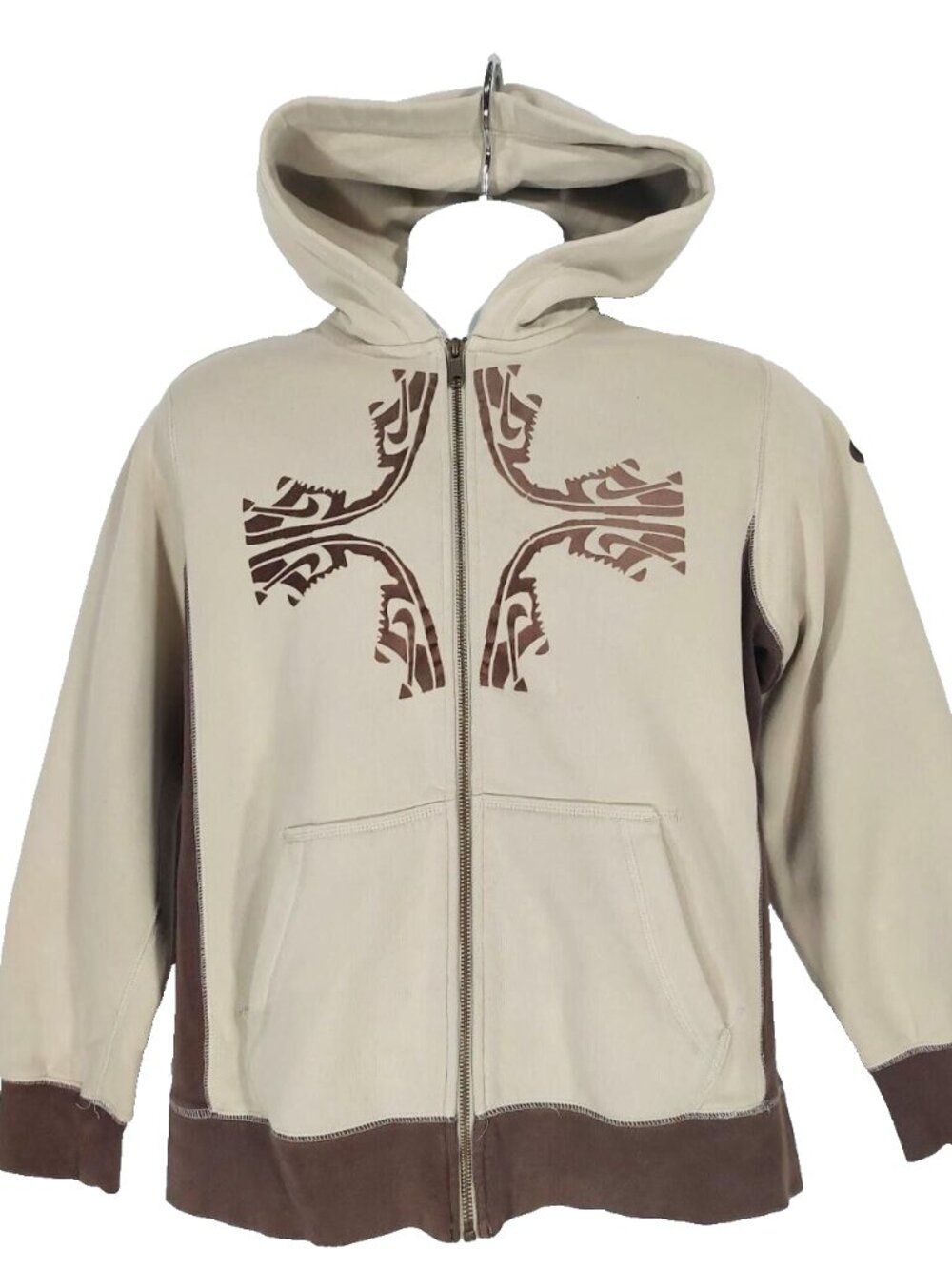 Rare! Nike Y2k Brown/Tan SB Dunk Felt Print Zip Hoodie. Youth L, Fits Women's M.